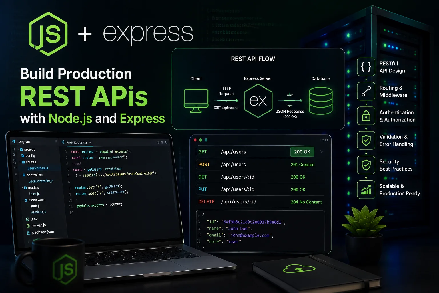 Build Production REST APIs with Node.js and Express