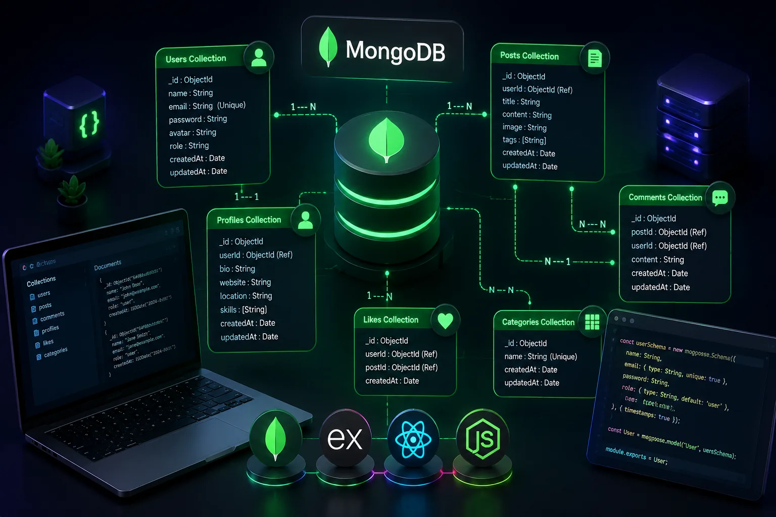 MongoDB Schema Design for MERN Apps